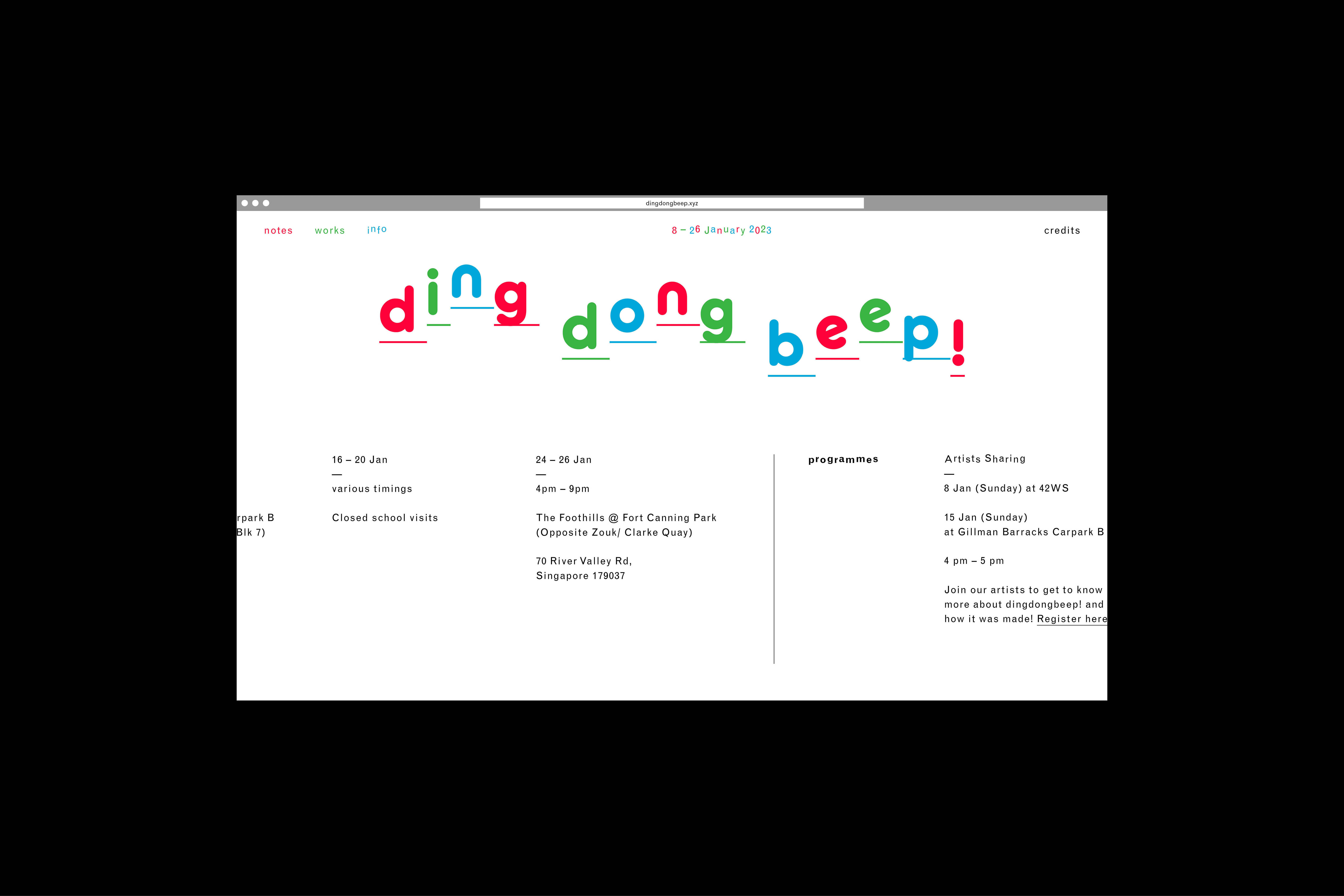 916 ding dong beep (project website), for Hong Shu ying